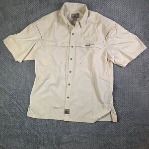 Hook & Tackle Fishing Shirt Lot Men’s Medium 2pc Short Sleeve UPF Quick Dry